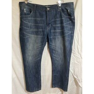 PD&C Paper Denim Cloth Mens 42x30 Blue Jeans Slim Straight High Rise Med Wash X